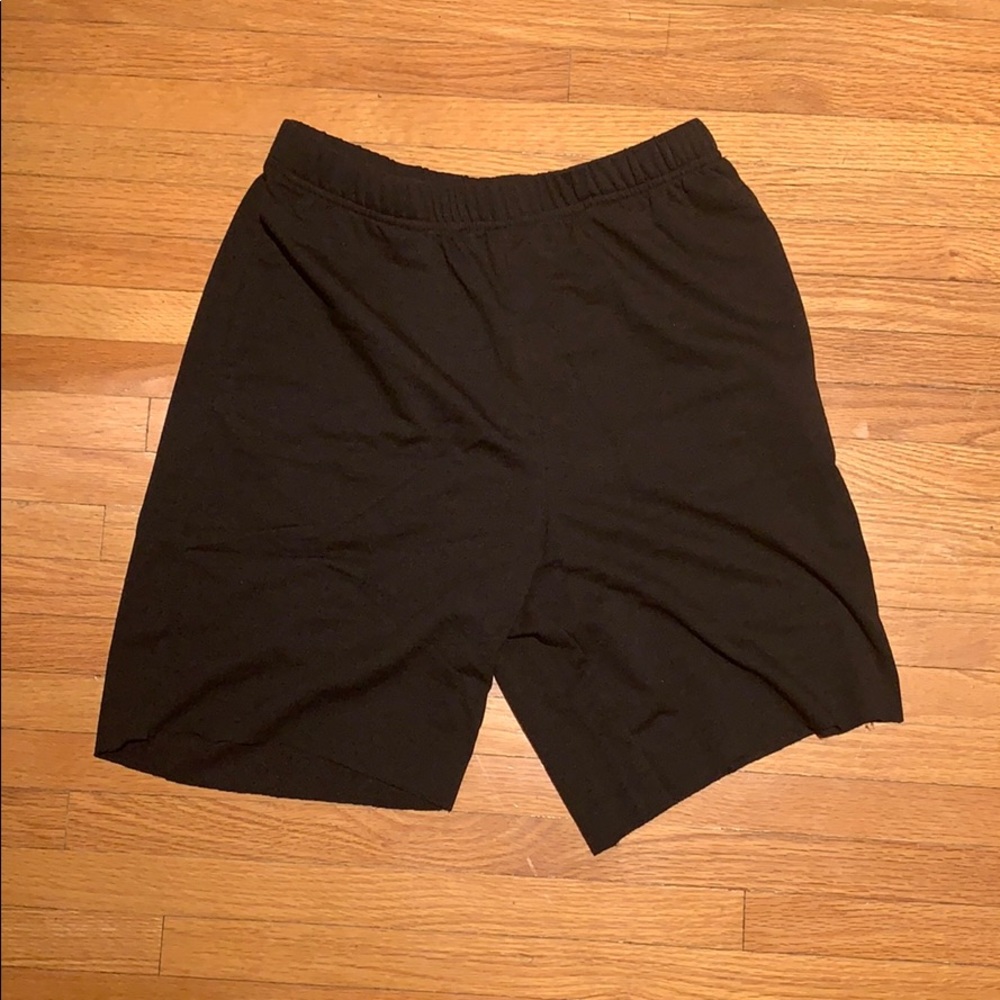 Black mid thigh shorts